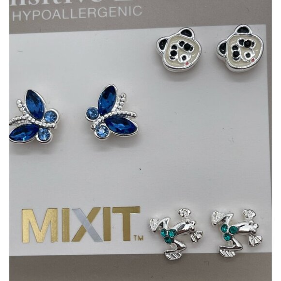 NEW 5 Pair of MIXIT Hypoallergenic Sensitive Ears Pierced Earrings - Picture 2 of 3